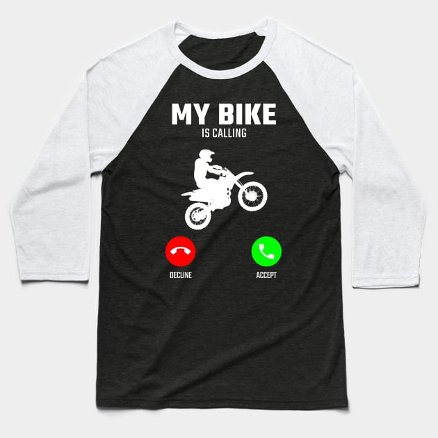 dirt bike Baseball T-Shirt by Mandala Project